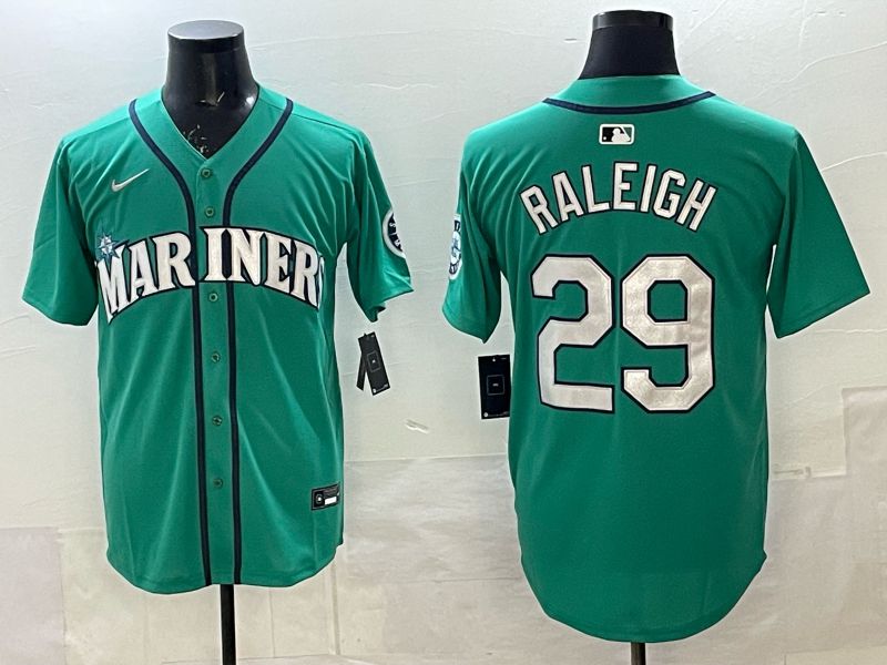 Men Seattle Mariners #29 Raleigh Green Game Nike MLB 2025 Jersey 001->seattle mariners->MLB Jersey